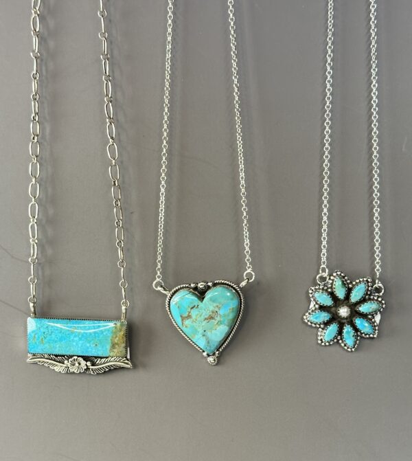 Turquoise and sterling silver necklaces