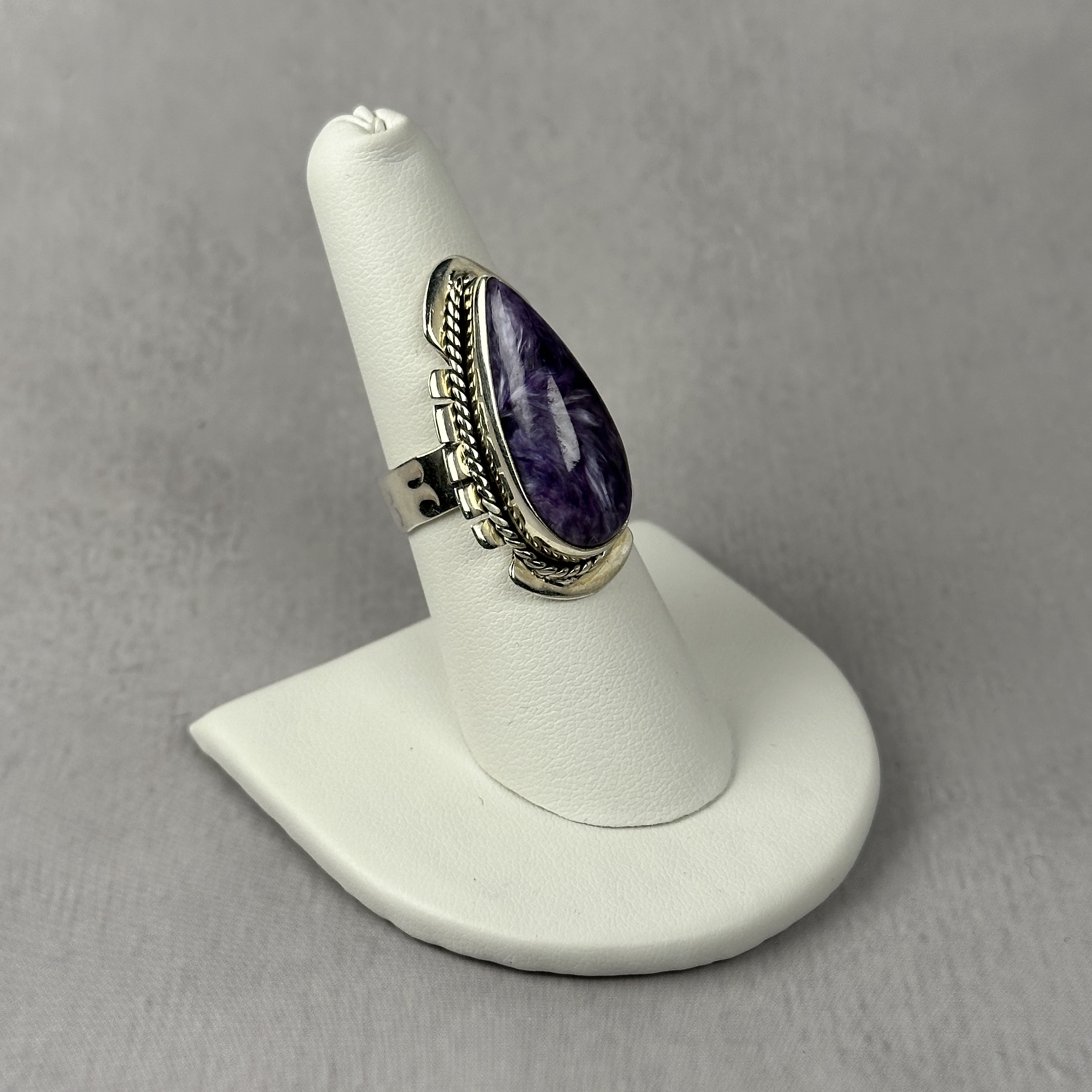 Russian Charoite Ring - Size 9 - Image 4