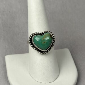 Kingman Turquoise Adjustable Ring – Navajo Made – Johnny Dixon