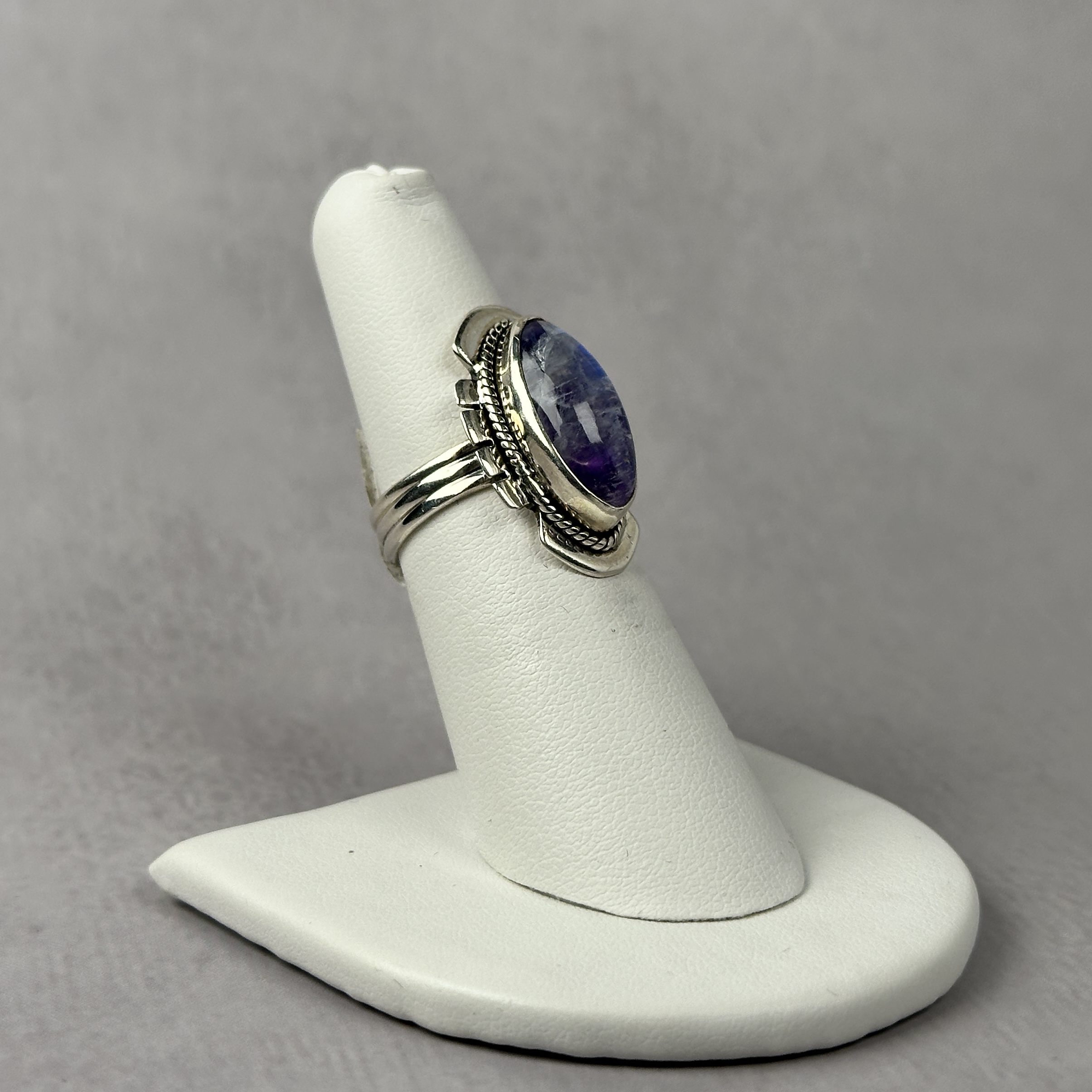 Blue Moonstone Ring – Size 6 - Image 5