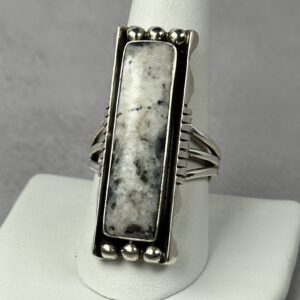 White Buffalo Statement Ring – Navajo Made – Larson Lee – Size 10