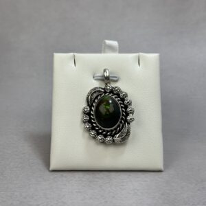 Smoked Ethiopian Opal Pendant - Navajo Made - Homer Begay