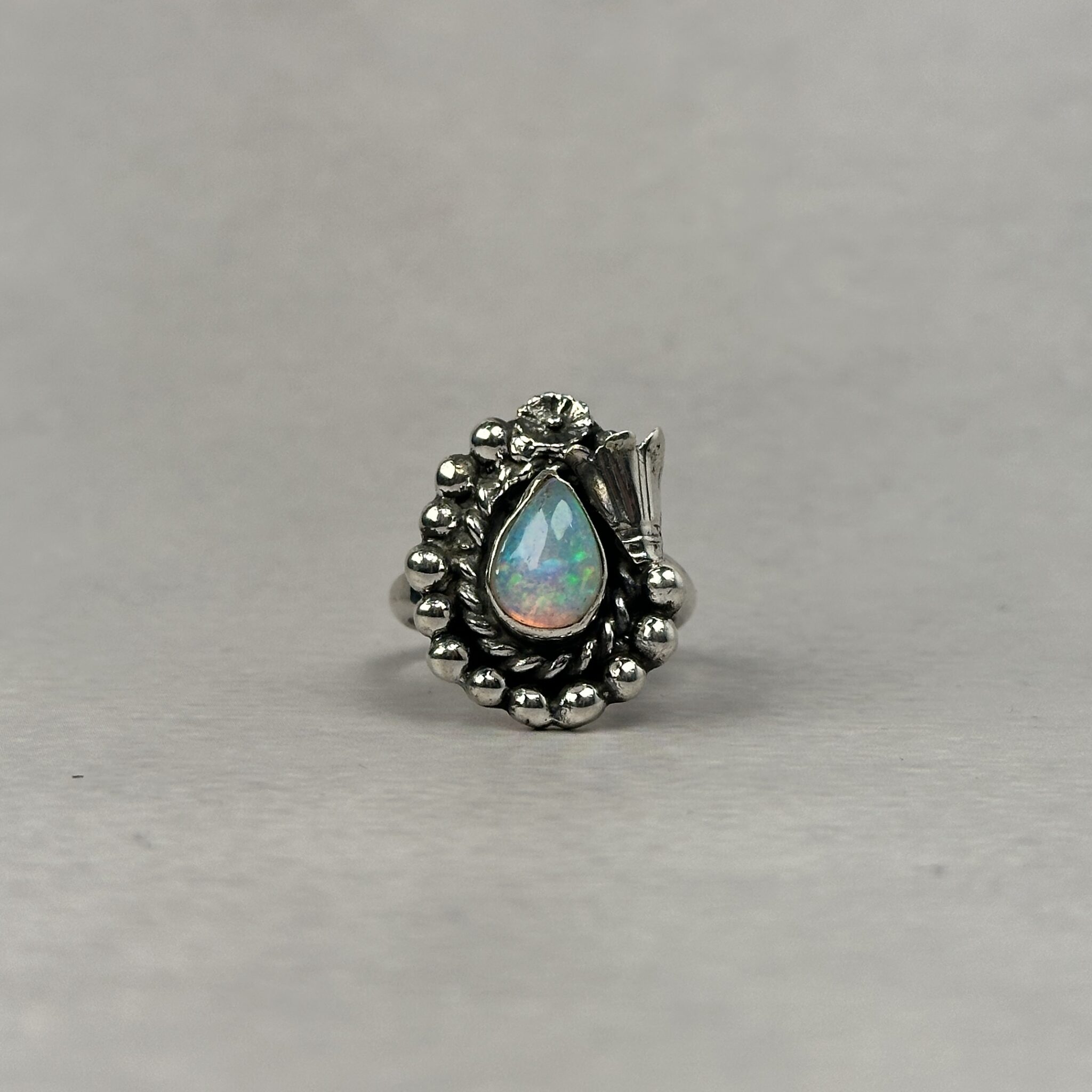 Ethiopian opal ring in sterling silver