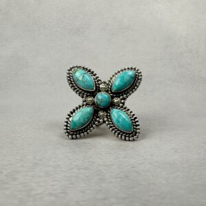 Kingman Turquoise Cross Ring | Western Inspired