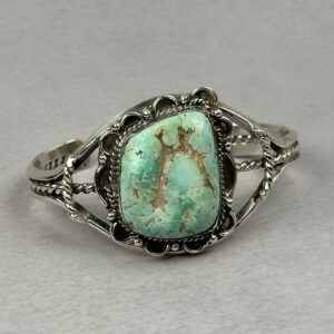 Natural Dry Creek Turquoise Statement Cuff – Navajo Made - 1 1/4" gap