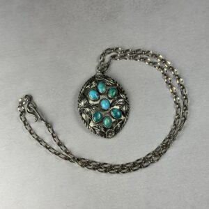 Kingman Turquoise Vintage Cluster Necklace –  Zuni Made