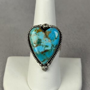 Handmade Kingman Turquoise Ring - Adjustable