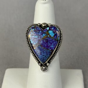 Handmade Spiny Oyster Heart Ring - Adjustable