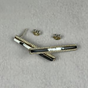 White Buffalo Bar Earrings - Navajo Made - Allen Barney