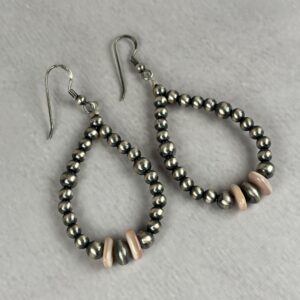Navajo Pearl Hoop Earrings - Theresa Skeets